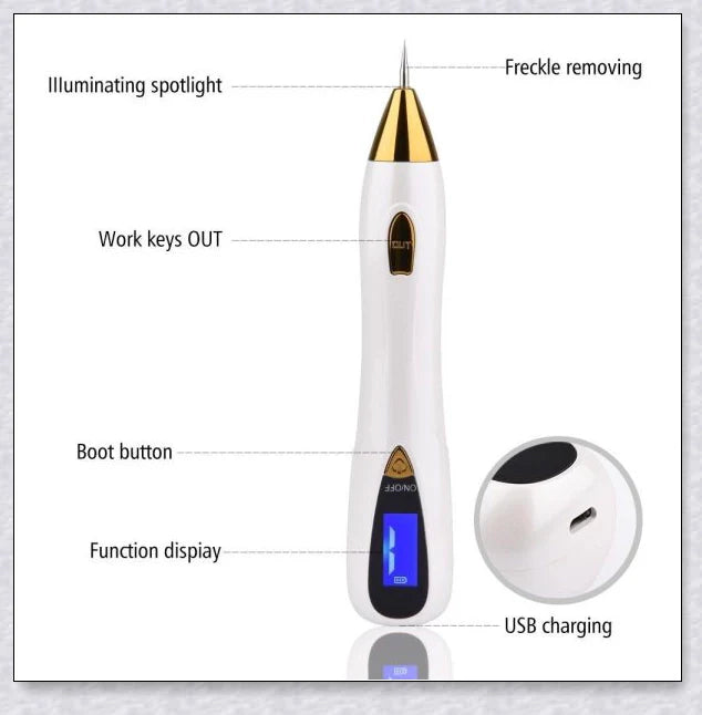 Skin Tag and Mole Remover - Innovative nano-needle technology for safe, effective blemish removal
