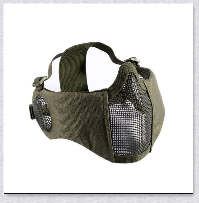 Tactical Foldable Mesh Mask With Ear Protection for Airsoft Gameplay