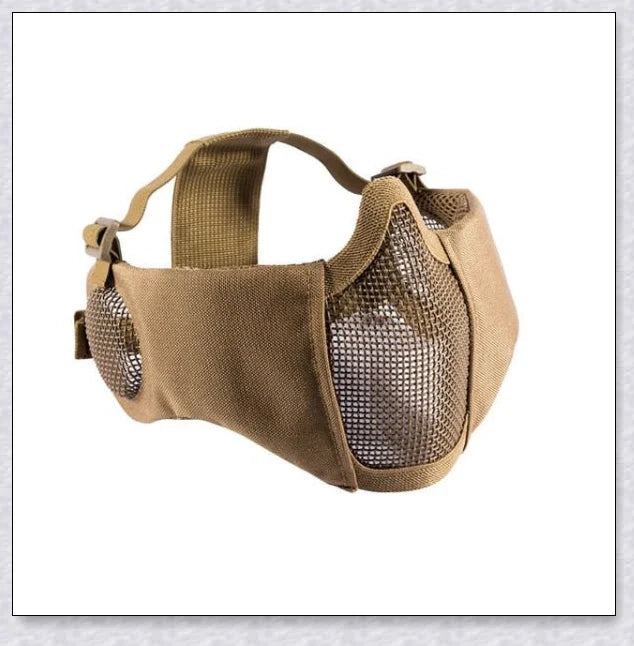 Tactical Foldable Mesh Mask With Ear Protection for Airsoft Gameplay