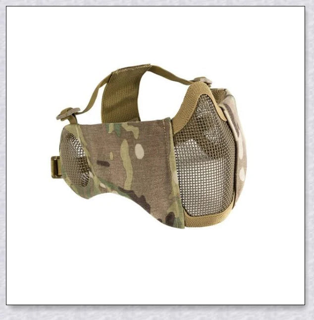 Tactical Foldable Mesh Mask With Ear Protection for Airsoft Gameplay