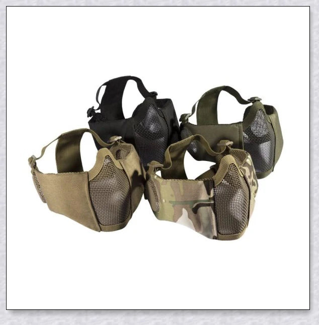 Tactical Foldable Mesh Mask With Ear Protection for Airsoft Gameplay