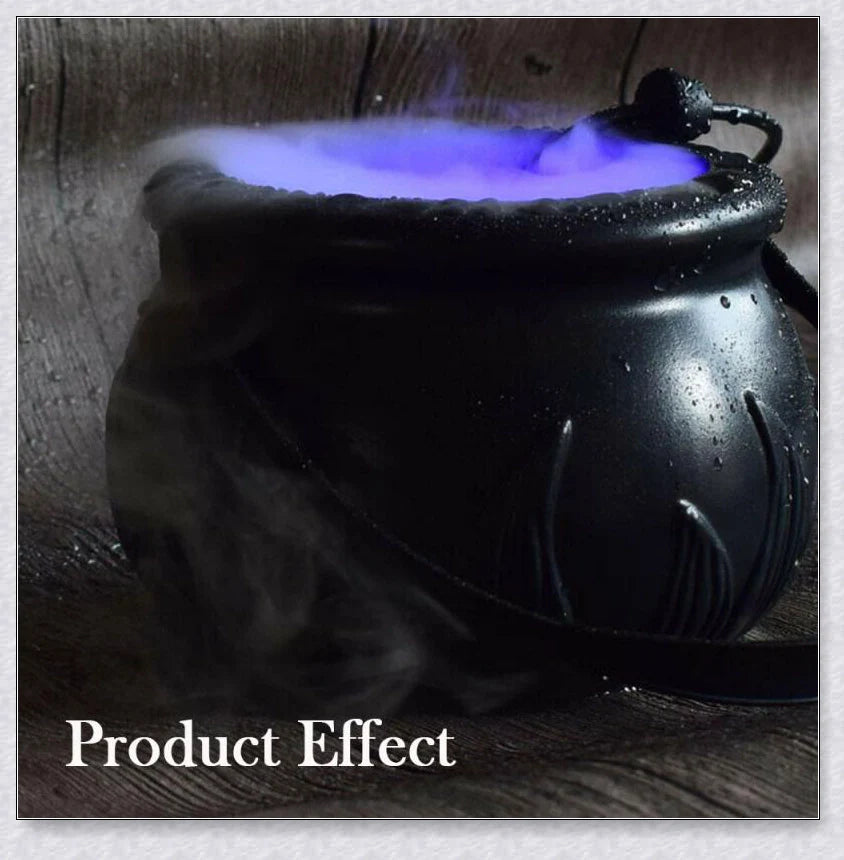 Halloween Witch Pot Smoke Machine Mist Maker with colourful LED lighting and mesmerising mist effect