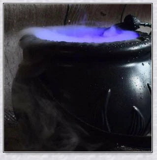 Halloween Witch Pot Smoke Machine Mist Maker with colourful LED lighting and mesmerising mist effect