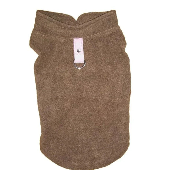 A cosy, warm fleece vest for dogs in a classic solid royal blue colour