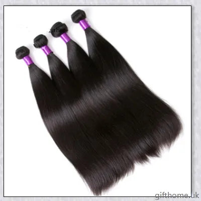 Elegant, straight Brazilian human hair extension in natural colour
