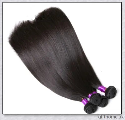 Elegant, straight Brazilian human hair extension in natural colour