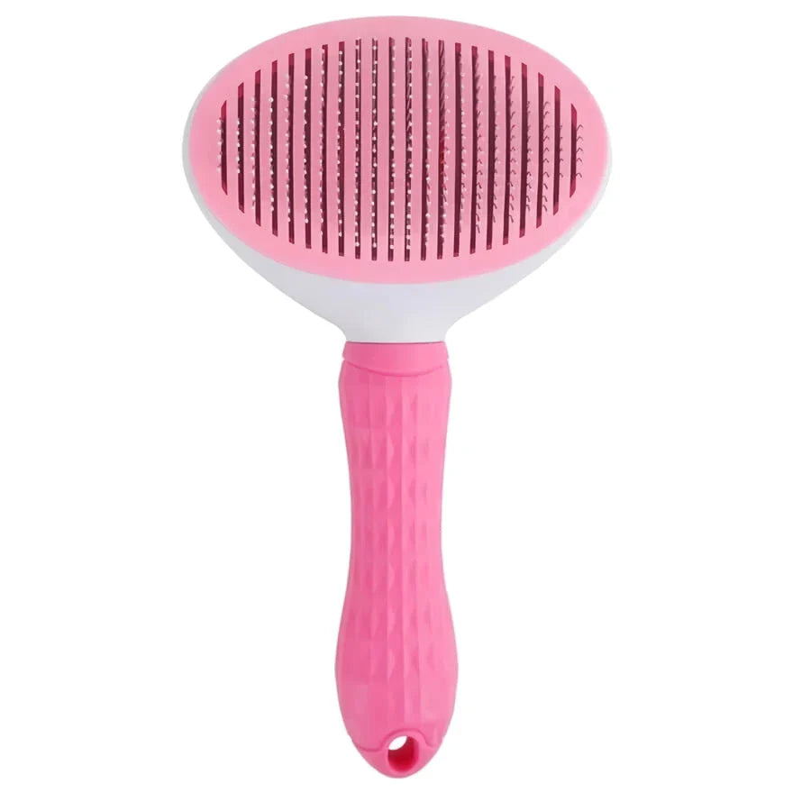 A multi-purpose pet grooming brush designed for dogs, cats, and other furry pets with premium materials and massage features.
