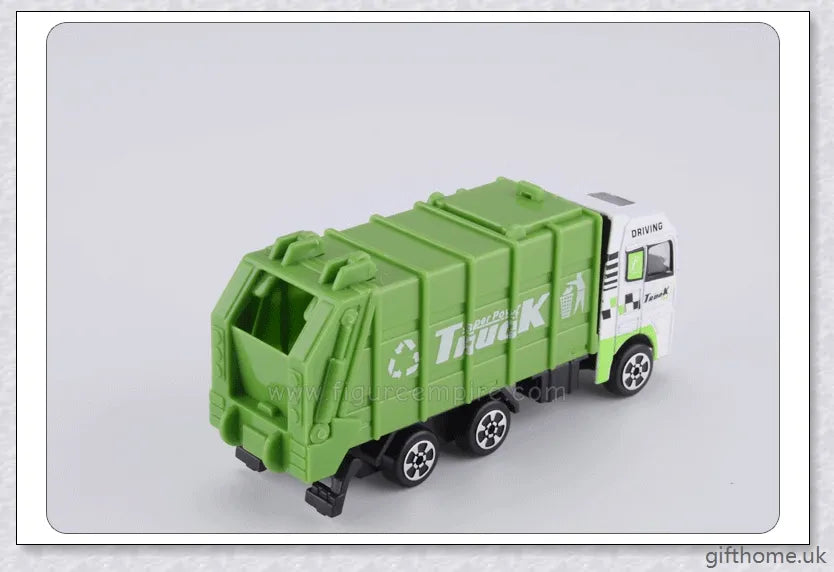 Detailed and realistic garbage truck toy with smooth-rolling wheels, movable backdoor, and trash bin for interactive, educational play