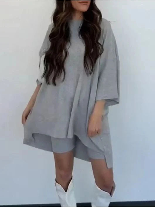 Stylish viscose tee and shorts set in a range of sophisticated colours, perfect for the modern UK woman's wardrobe
