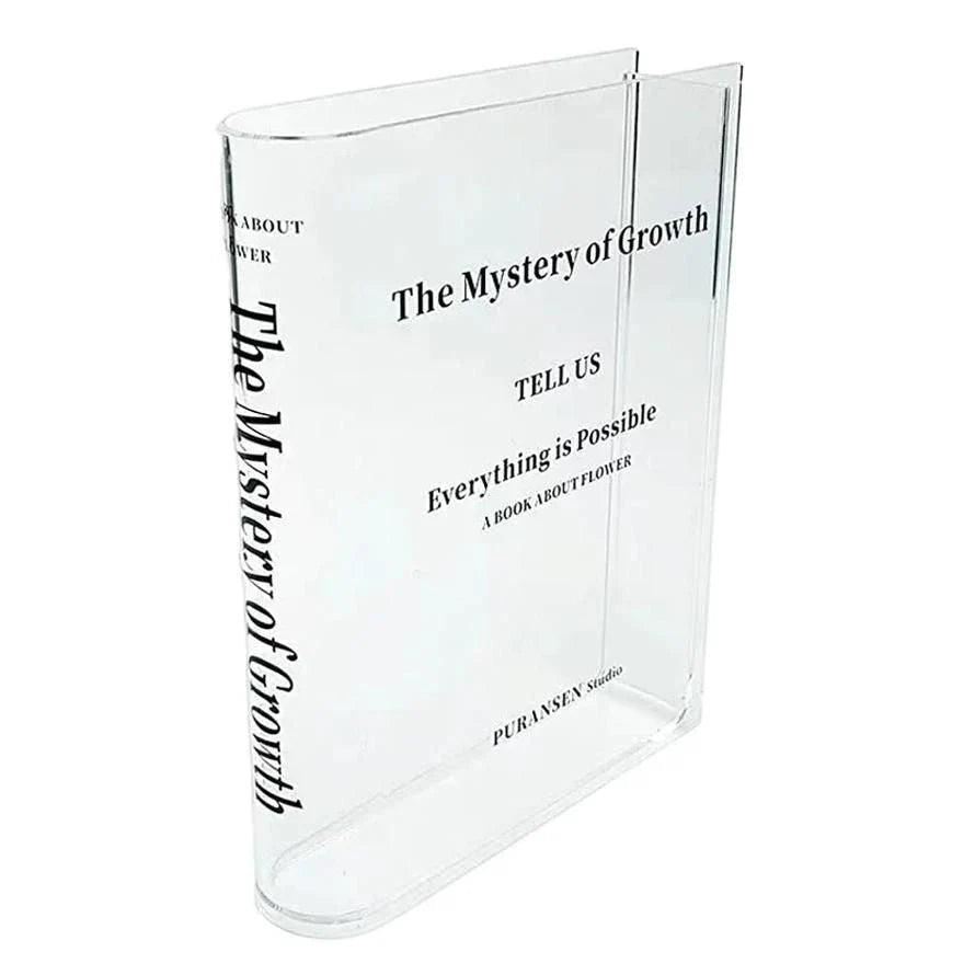Modern Acrylic Book Flower Vase with Elegant Design and Versatile Functionality