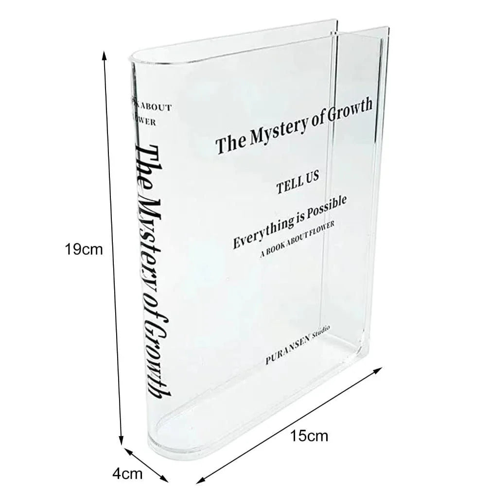 Modern Acrylic Book Flower Vase with Elegant Design and Versatile Functionality
