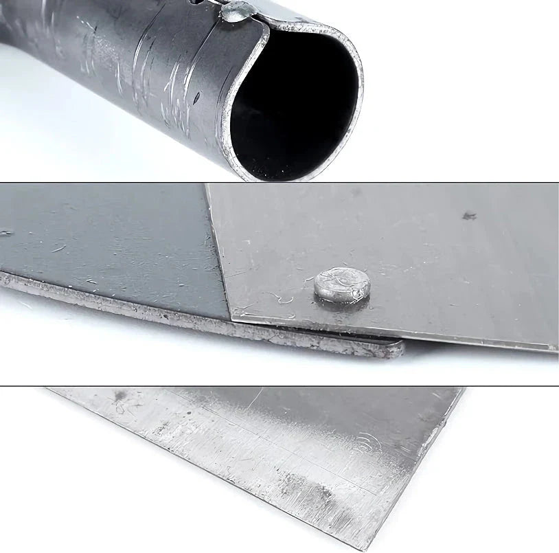 Multifunctional heavy-duty garden cleaning shovel made from manganese steel with a flat head design for efficient scraping and lifting