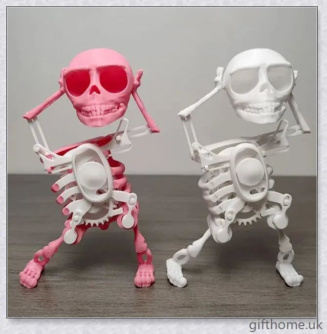 3D Model Mini Skull Printing Customised Funny Style Lucky Toy, a desk accessory with mesmerising 3D gravity-defying movements