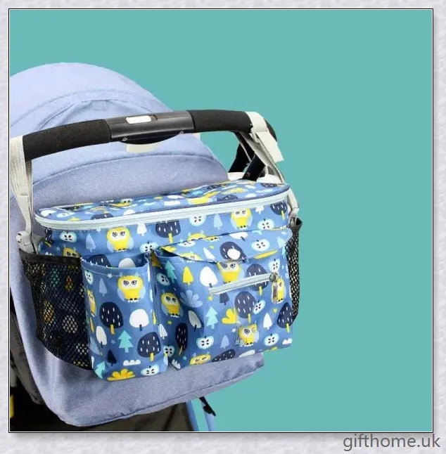 GiftHome UK Baby Stroller Organiser Newborn Trolley Adjustable Multifunction Storage Bag