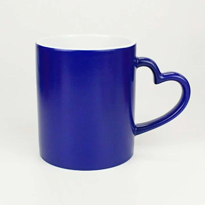 Trendha's Heat Sensitive Custom Printed Mug featuring a hidden design that appears when filled with hot liquid