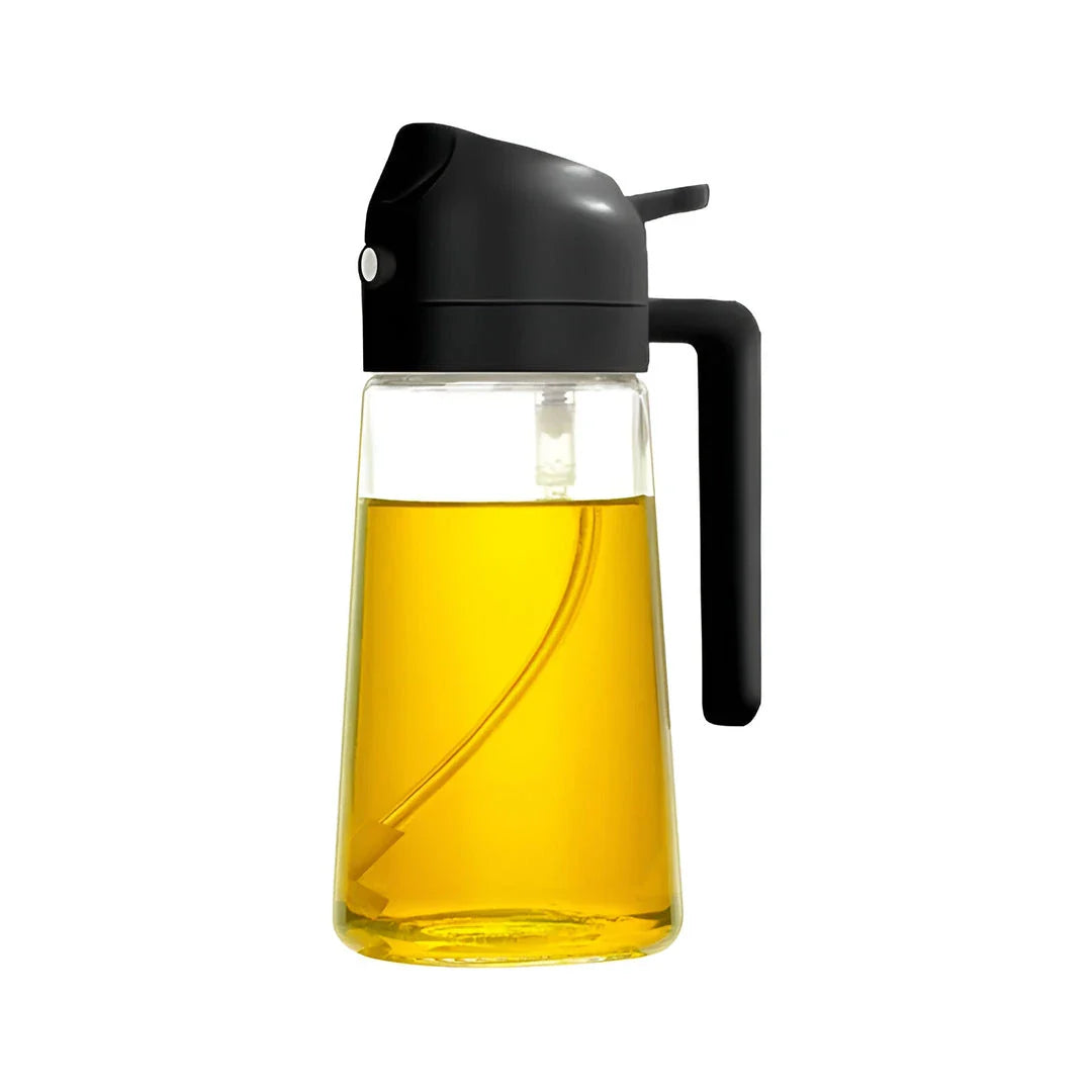 Trendha 2-in-1 Olive Oil Sprayer and Dispenser Bottle with Spraying and Pouring Functions