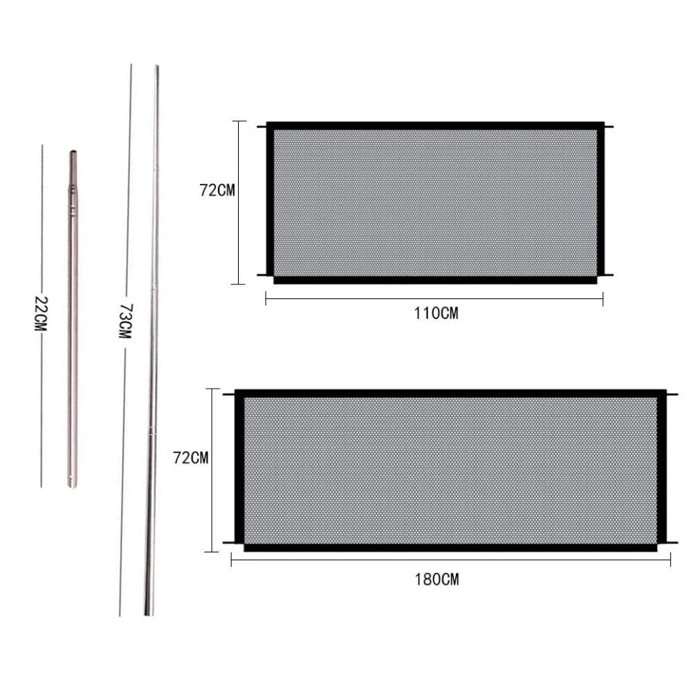 Portable Folding Mesh Pet Gate - Secure and Stylish Solution for Pet Owners