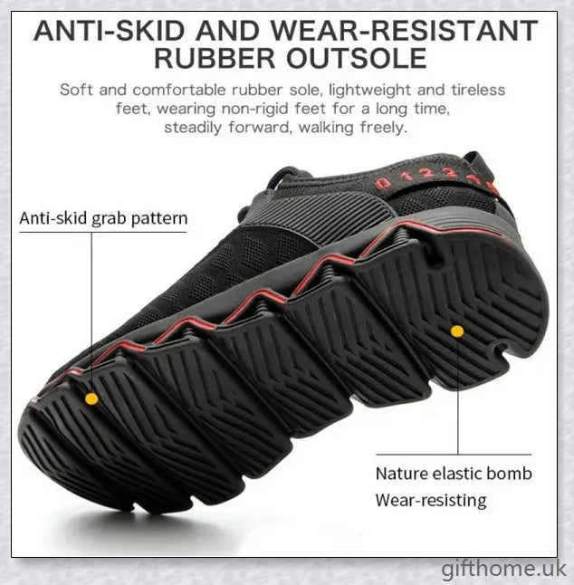 Breathable woven shoes with steel toe cap for workplace safety and comfort