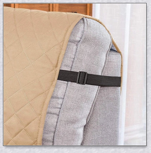 Recliner chair cover with pockets in various colours, providing protection and convenience for your living room furniture