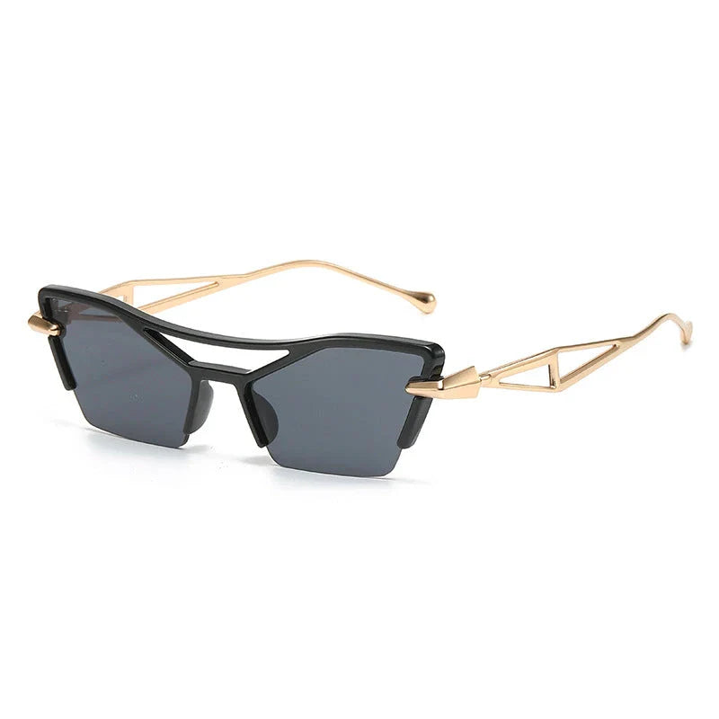 Luxury cat eye sunglasses with black frame and gradient lenses, offering UV protection and a stylish, versatile design for women and men.