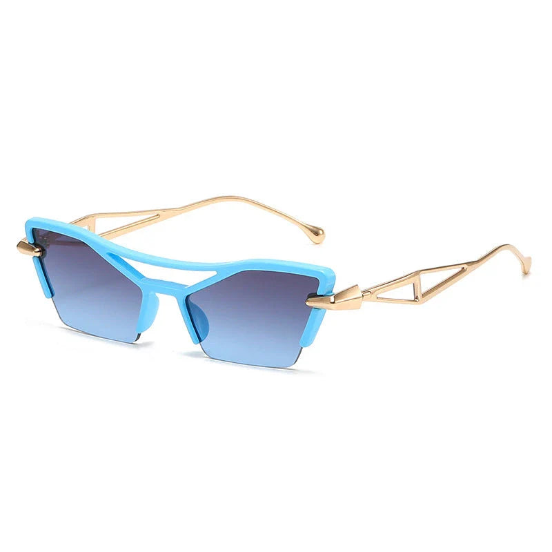 Luxury cat eye sunglasses with black frame and gradient lenses, offering UV protection and a stylish, versatile design for women and men.