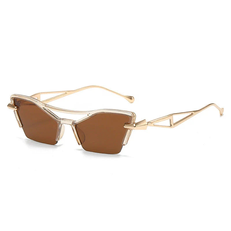 Luxury cat eye sunglasses with black frame and gradient lenses, offering UV protection and a stylish, versatile design for women and men.
