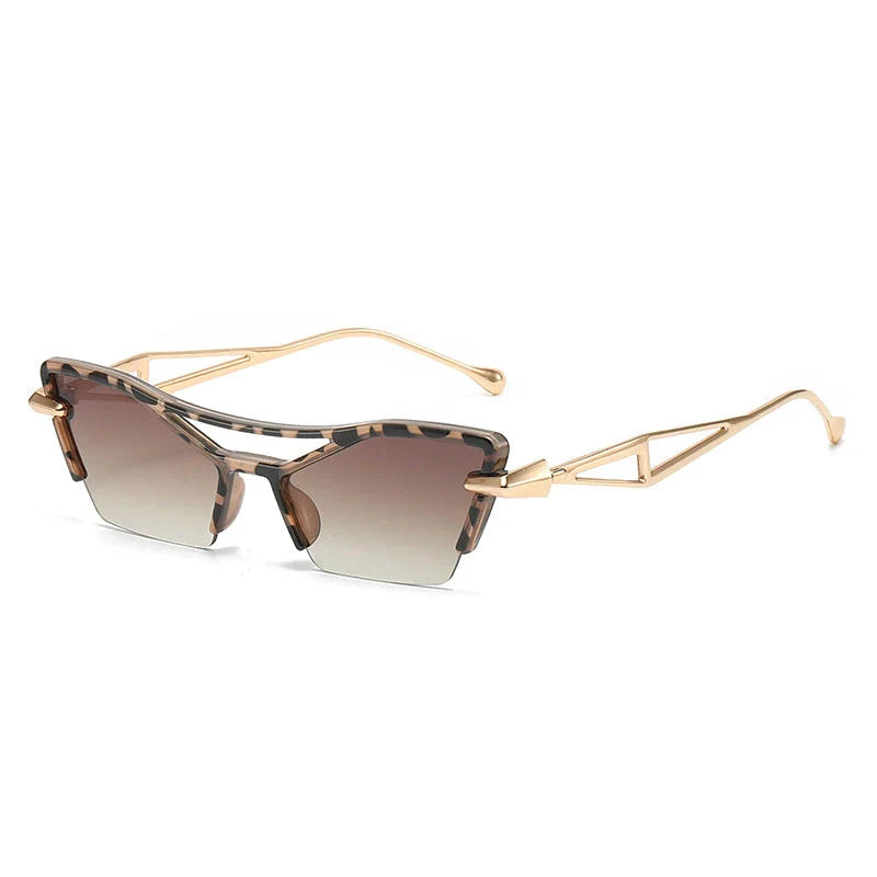 Luxury cat eye sunglasses with black frame and gradient lenses, offering UV protection and a stylish, versatile design for women and men.