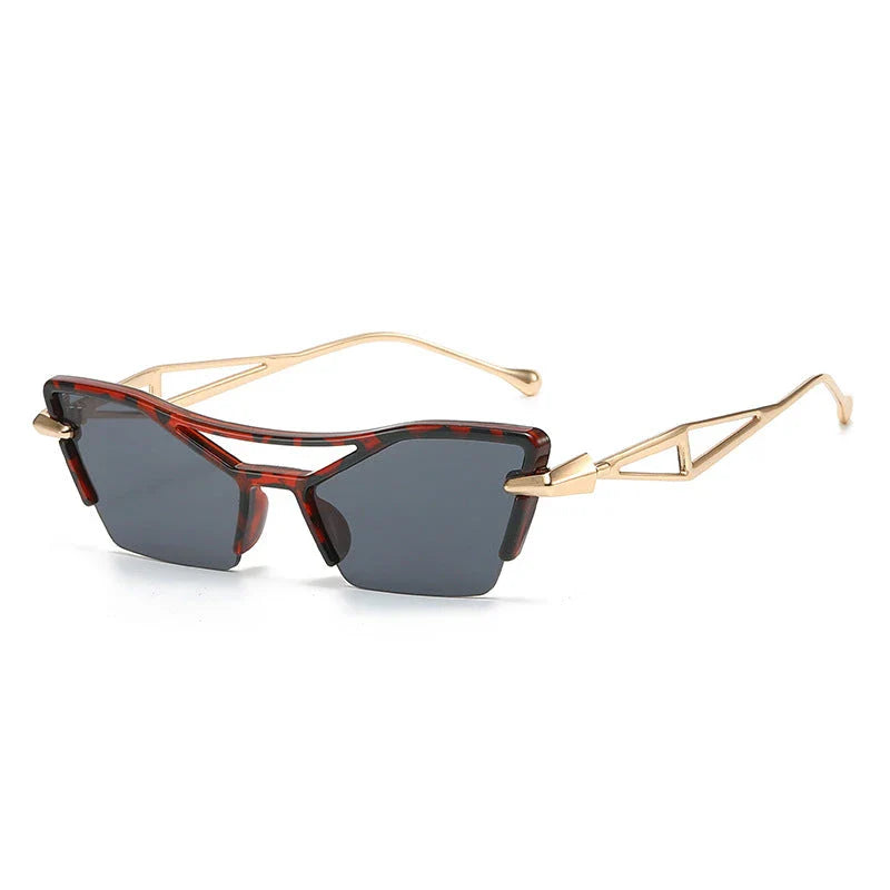 Luxury cat eye sunglasses with black frame and gradient lenses, offering UV protection and a stylish, versatile design for women and men.