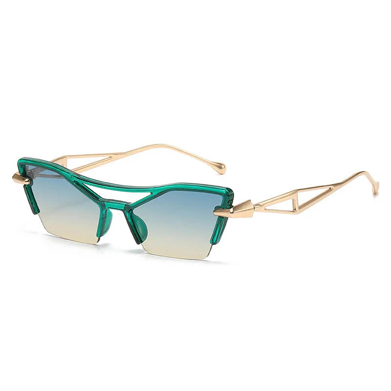 Luxury cat eye sunglasses with black frame and gradient lenses, offering UV protection and a stylish, versatile design for women and men.