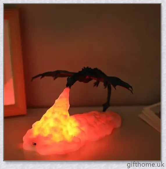3D Fire Breathing Dragon Night Lamp - Unique and Innovative Design for Children's Bedroom