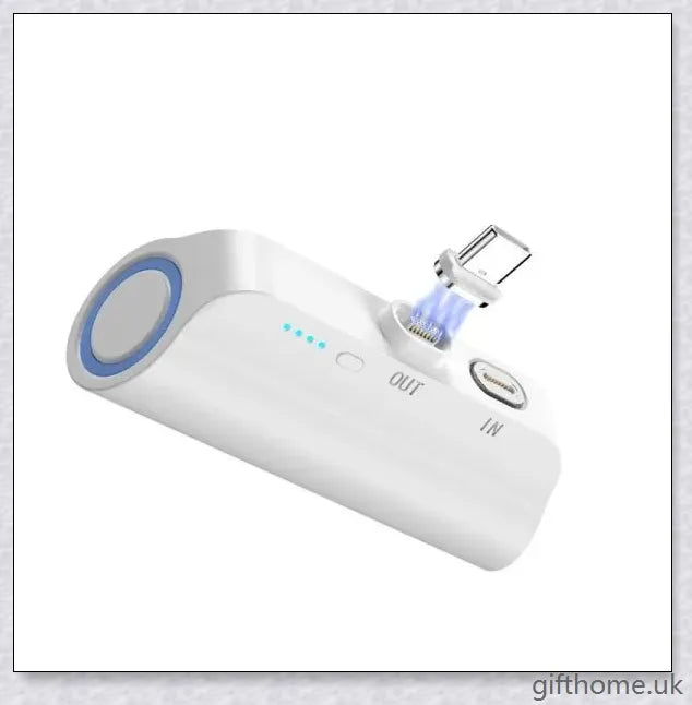 Capsule Magnetic Power Bank: A compact and powerful portable charger with a sleek design, fast charging, and multi-port capabilities for on-the-go use.