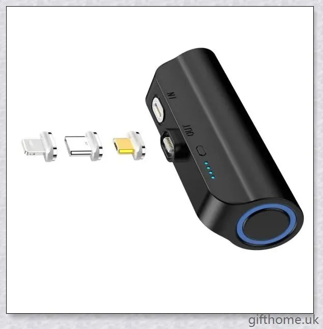 Capsule Magnetic Power Bank: A compact and powerful portable charger with a sleek design, fast charging, and multi-port capabilities for on-the-go use.