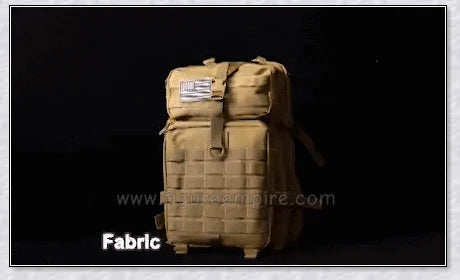 Rugged and water-resistant 40-litre military tactical backpack with multiple compartments and adjustable straps for comfortable carrying.