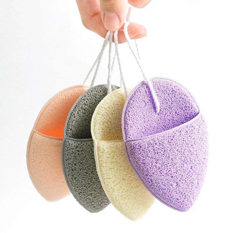 Trendha Natural Exfoliating Face Wash Puff - Soft, skin-friendly sponge material for a deep, refreshing clean