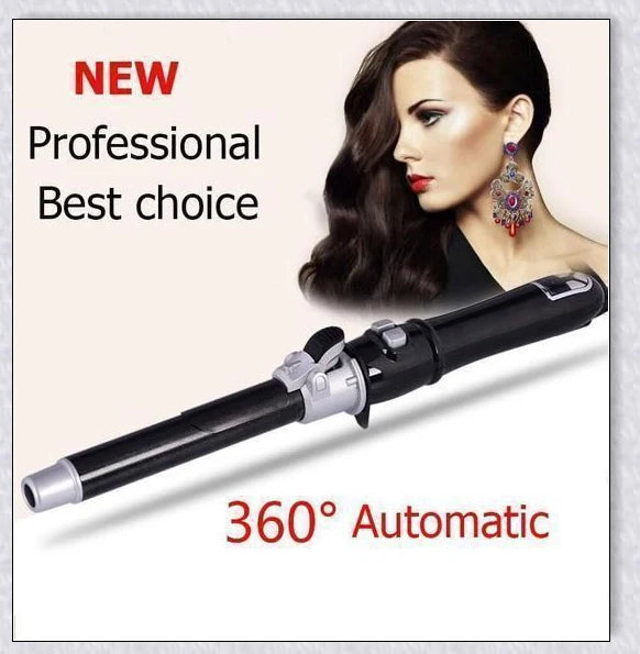 Professional Auto Rotating Curling Iron with Ceramic Technology for Salon-Quality Curls at Home