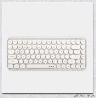 Sleek and sophisticated Bluetooth keyboard in elegant white, mint green, and pink shades, perfect for tablet and notebook use in the home or office.