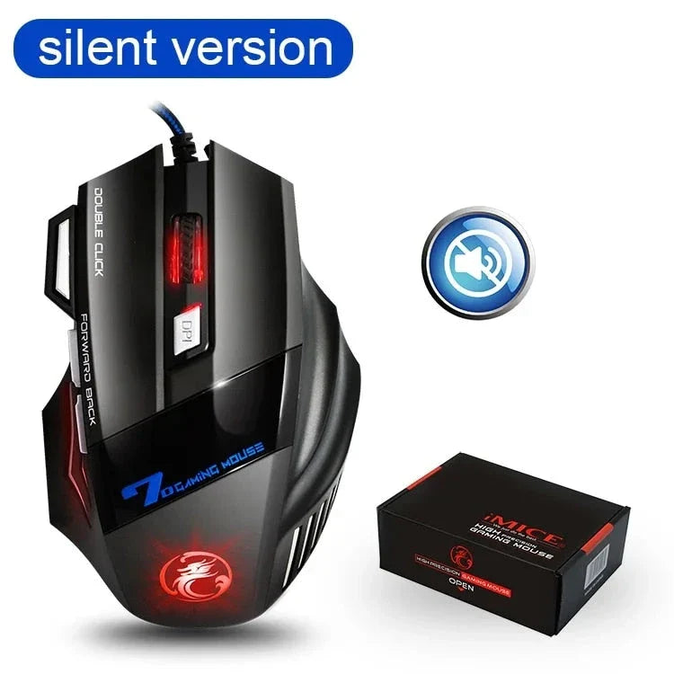 Ergonomic LED gaming mouse with customisable RGB lighting and high-precision controls