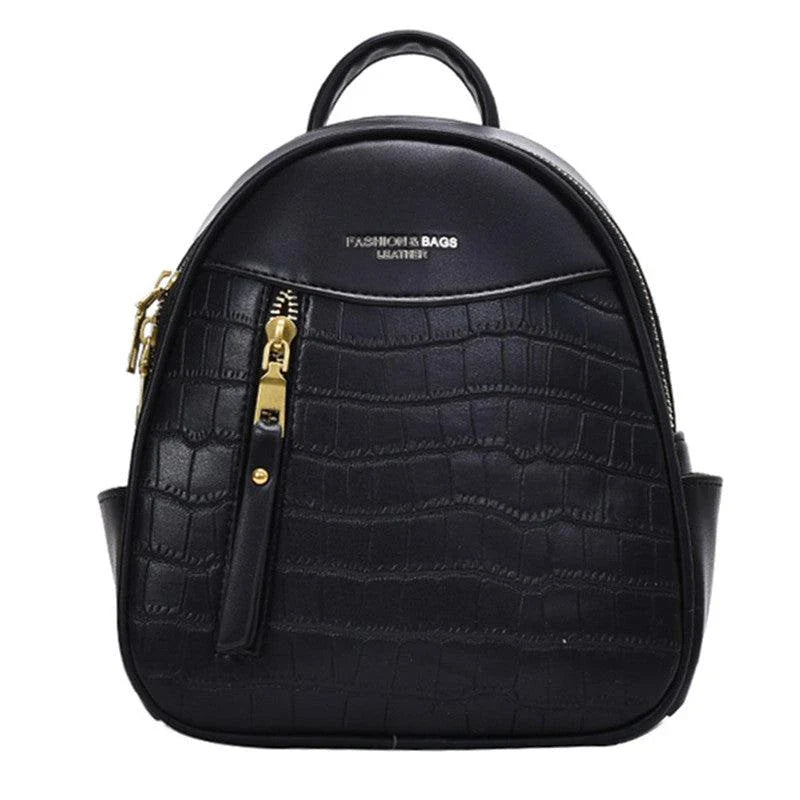 A chic and versatile all-match fashion small backpack in khaki, featuring a spacious square vertical design, premium PU leather construction, and polyester cotton lining for a timeless British-inspired look.