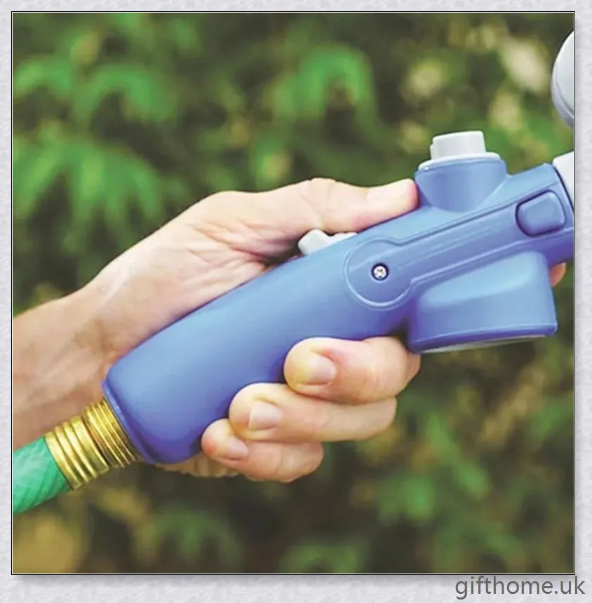 A 360 degree dog shower tool that attaches to a garden hose for easy, hands-free pet bathing