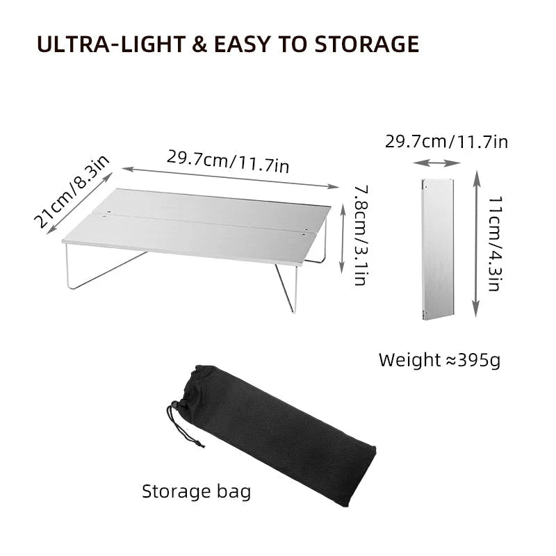 Portable Lightweight Aluminium Camping Table - Durable and Compact Design for Outdoor Adventures in the UK