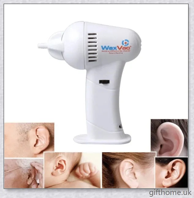 Powerful yet gentle electric ear wax vacuum cleaner with soft silicone tip for safe and hygienic ear cleaning