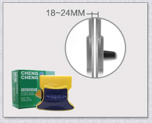 Magnetic Glass Cleaner Brush with polypropylene construction and powerful magnets for easy, streak-free window cleaning