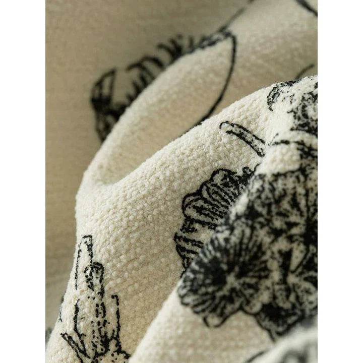 High waist A-line midi skirt with subtle ink animal print, ideal for winter fashion