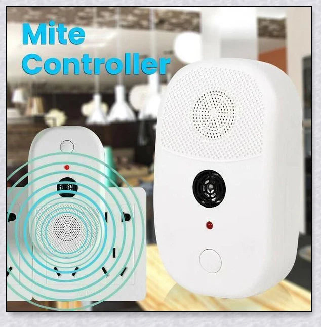 Ultrasonic Bed Bug Killer device with blue LED light, protecting a peaceful sleeping environment