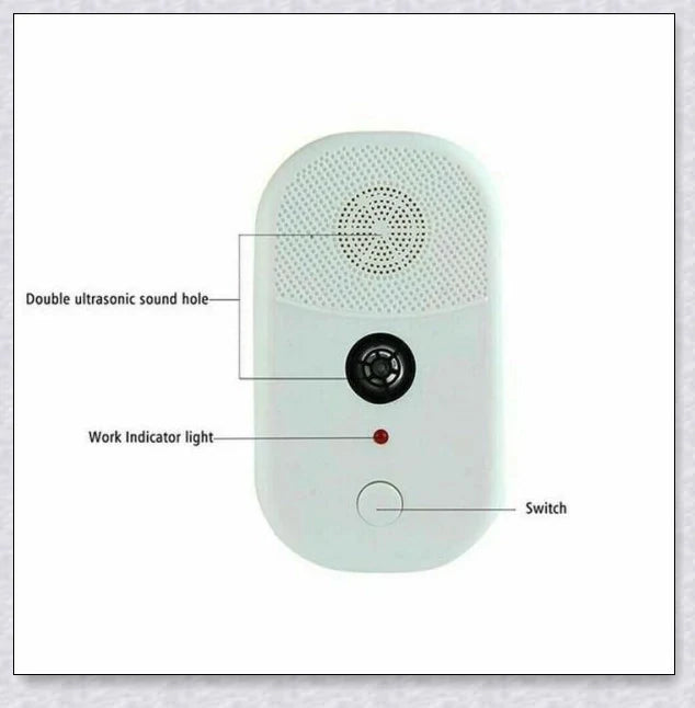 Ultrasonic Bed Bug Killer device with blue LED light, protecting a peaceful sleeping environment