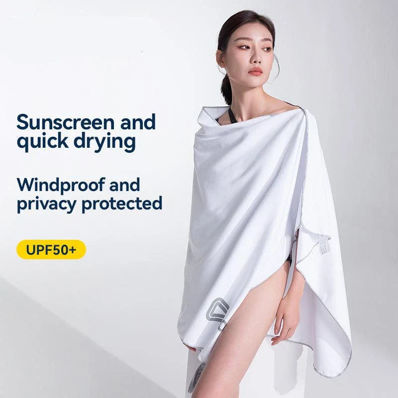 Quick-Dry Microfiber Beach Towel in Pink - Highly Absorbent, Lightweight, and Compact Design