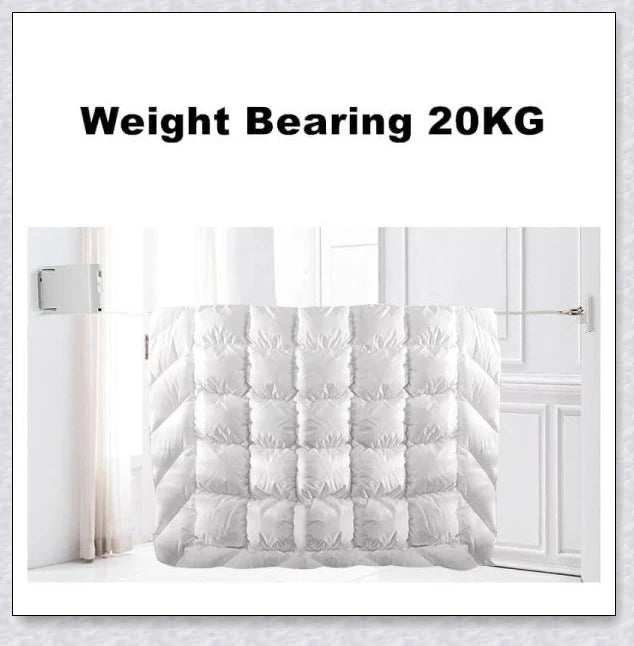 Retractable Invisible Clothesline with 13-foot extension and 180-degree rotation for flexible indoor and outdoor drying