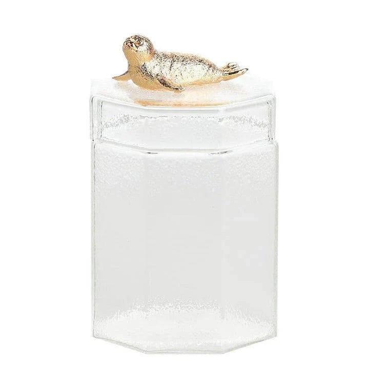 Premium glass food storage jar with a creative rabbit-shaped lid, perfect for storing dry goods and keeping your kitchen organised.