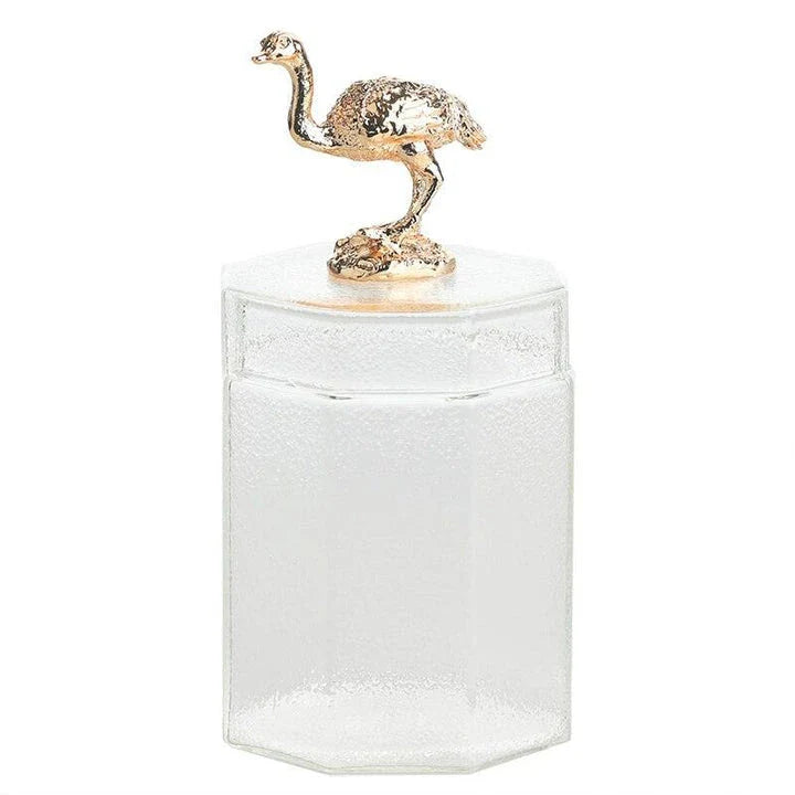 Premium glass food storage jar with a creative rabbit-shaped lid, perfect for storing dry goods and keeping your kitchen organised.