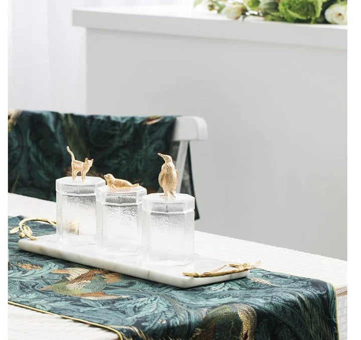 Premium glass food storage jar with a creative rabbit-shaped lid, perfect for storing dry goods and keeping your kitchen organised.